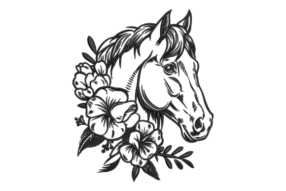 Elegant Horse and Floral Line Art: A Designer’s Review