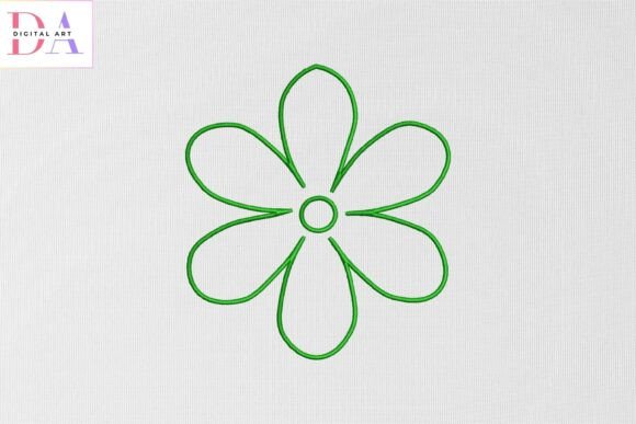 Green Outline Flower: A Minimalist Review