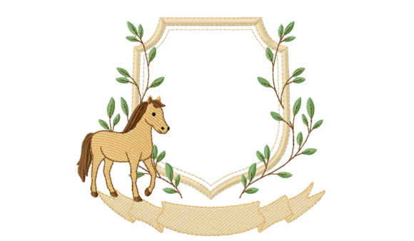 Horse Frame Embroidery Design – Floral Review