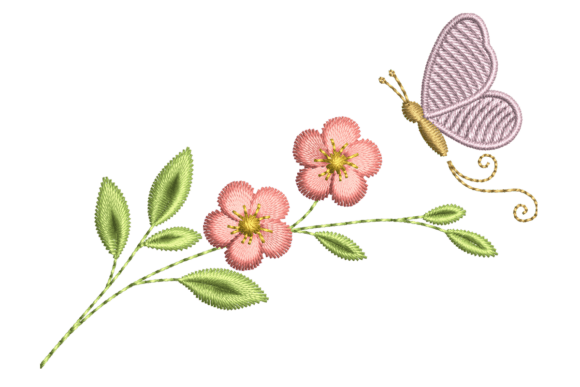 Review: Delicate Floral Branch with Butterfly