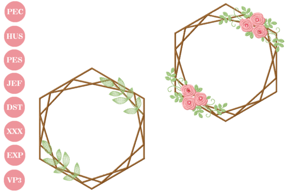 Review: Geometric Floral Wreath Embroidery Design