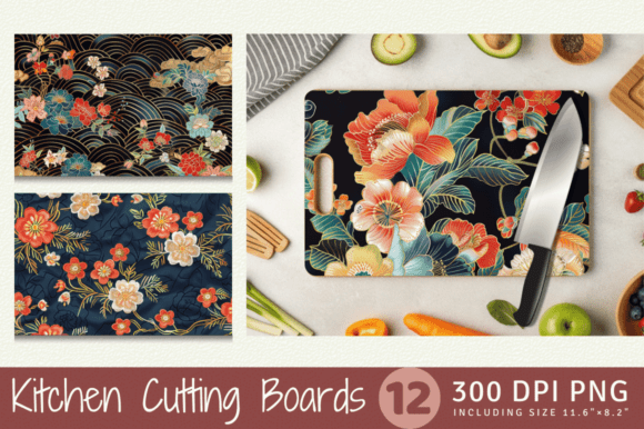 Review: Japanese Floral Embroidery Cutting Board Design