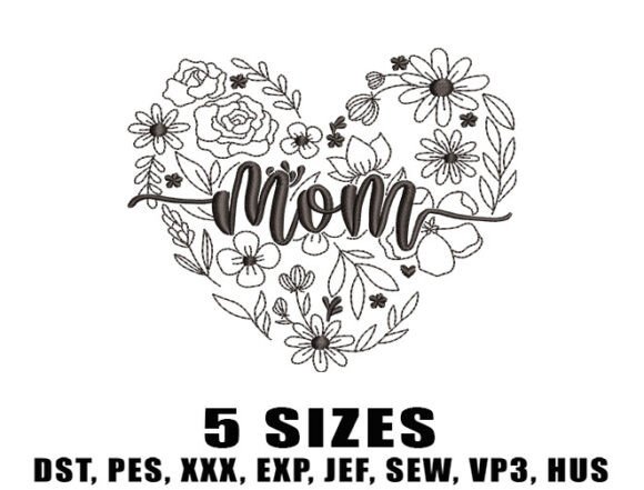 Review: Mom Heart Floral Embroidery Designs