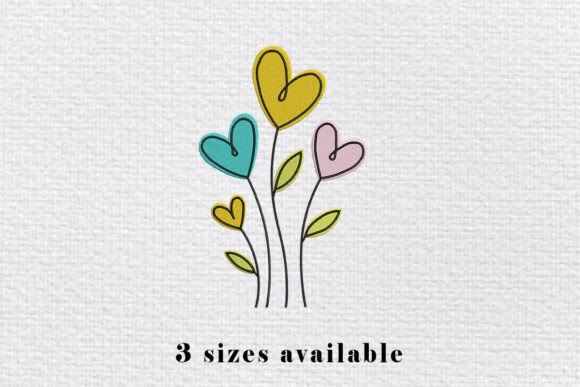 Reviewing the Heart Flower Embroidery Design File